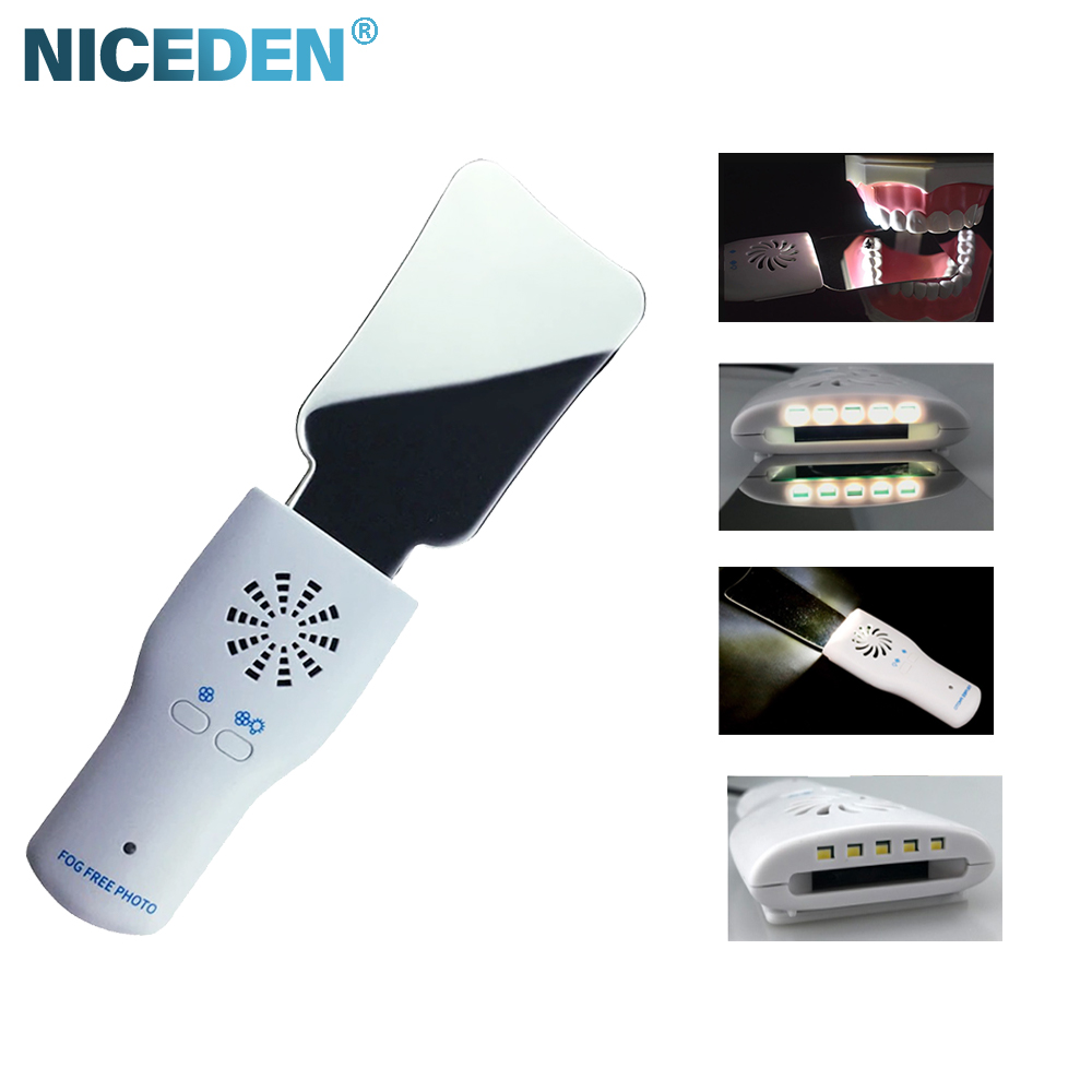 Photography Lighting Set - ทันตกรรม Anti หมอกชุดกระจกจัดฟัน Reflector พร้อมไฟ LED