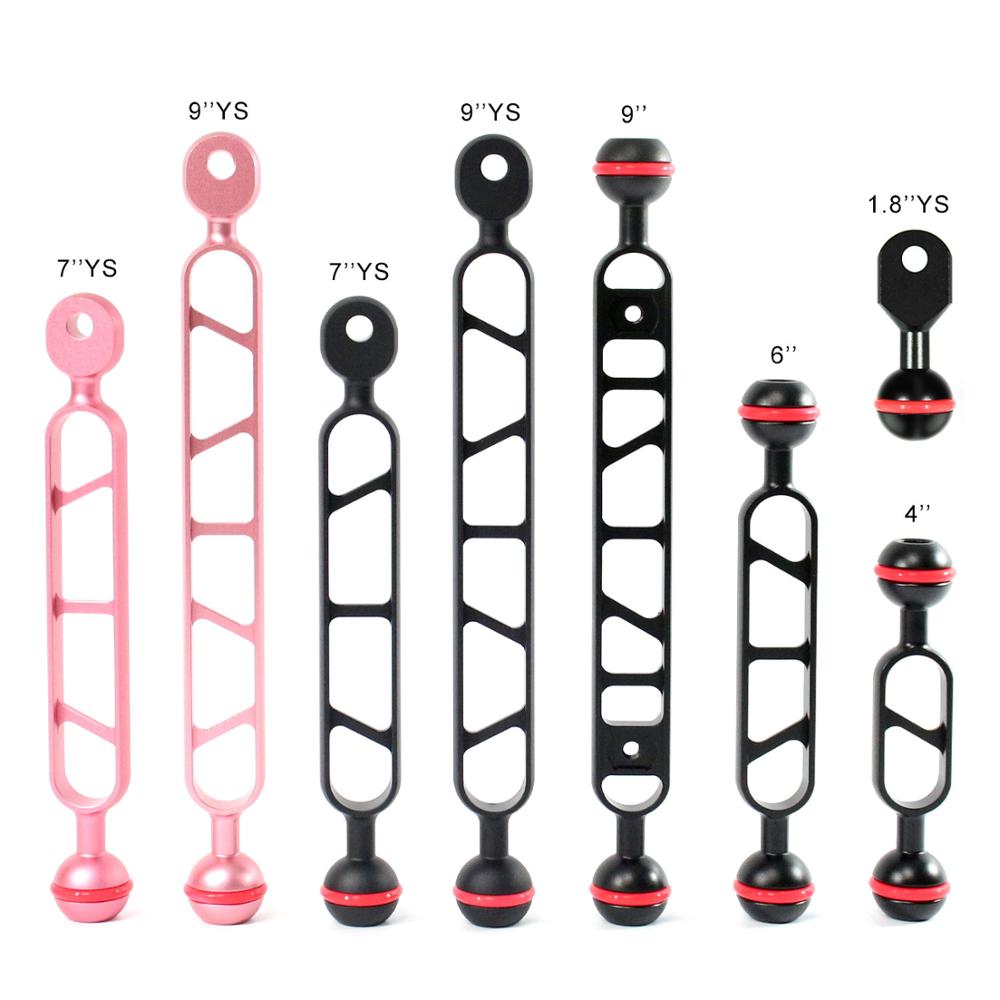 Photography Lighting Set - อะแดปเตอร์บอลอลูมิเนียมสำหรับดำน้ำ Nitescuba พร้อมขาตั้งไฟแบบ Ys Mount ข้อต่อแบบ