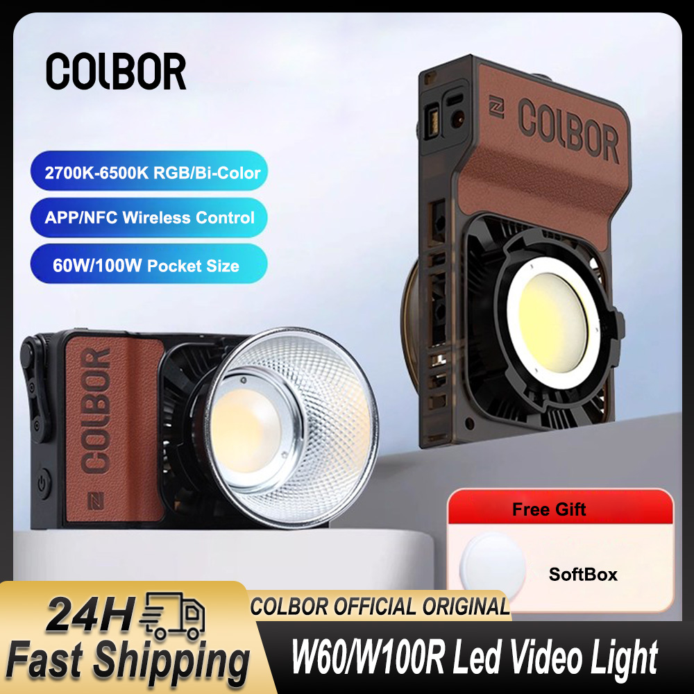 Photography Lighting Wireless - ไฟวิดีโอ LED Colbor W60 W100R RGB