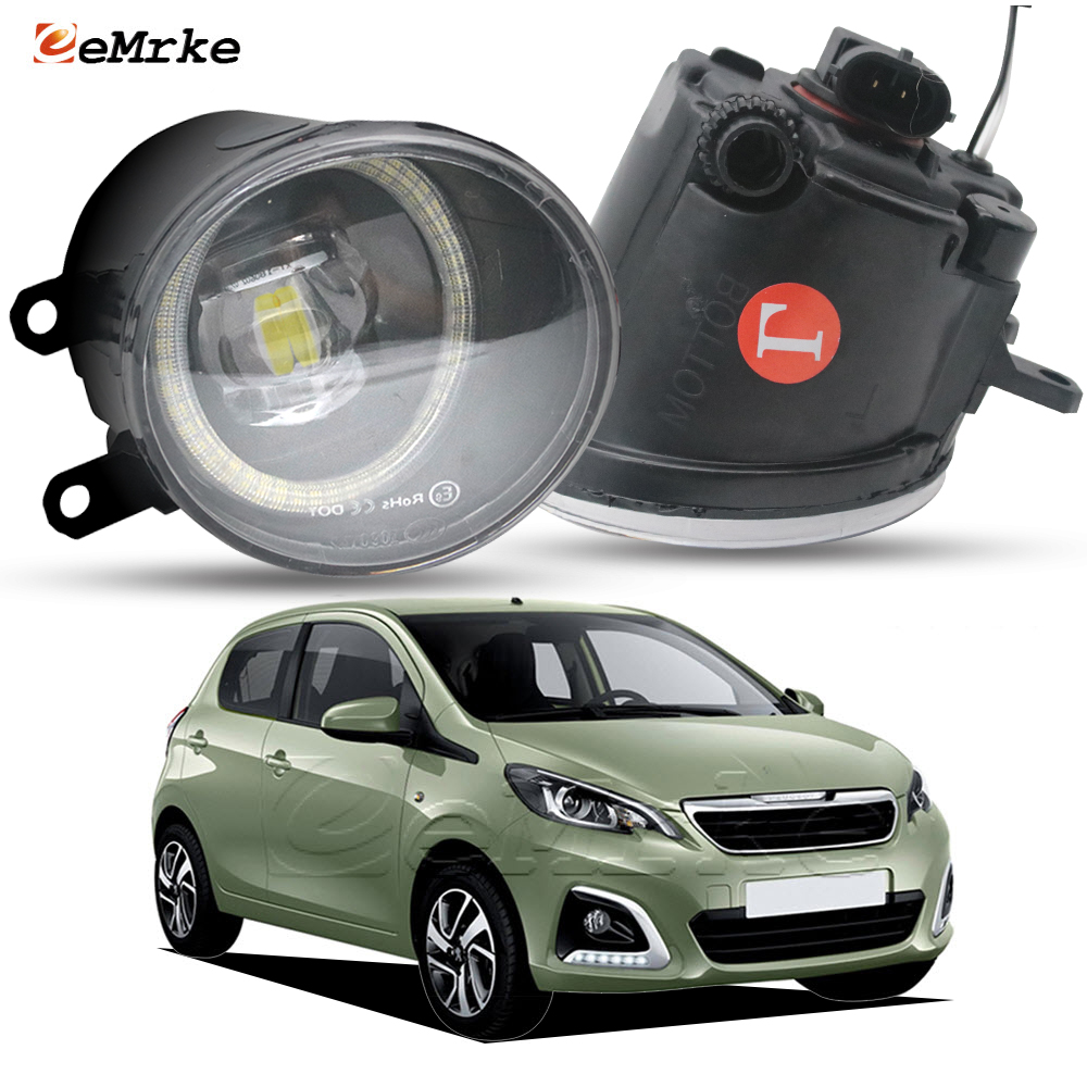 Led Ring Light 18 - ไฟตัดหมอก LED เลนส์ PTF สําหรับ Peugeot