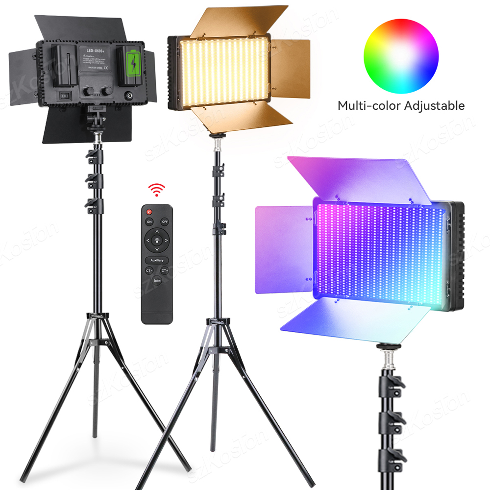 Photography Lighting Youtube - RGB แผงไฟ LED สำหรับถ่ายวิดีโอถ่ายภาพชุดโคมไฟสตูดิโอถ่ายภาพสำหรับบันทึกวิดีโอ YouTube TikTok