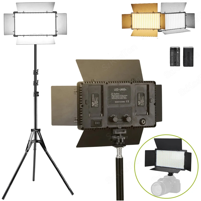 Photography Lighting Youtube - U800 U600 LED Photo Studio แฟลชวิดีโอการบันทึกชุดไฟถ่ายภาพการถ่ายภาพแผง