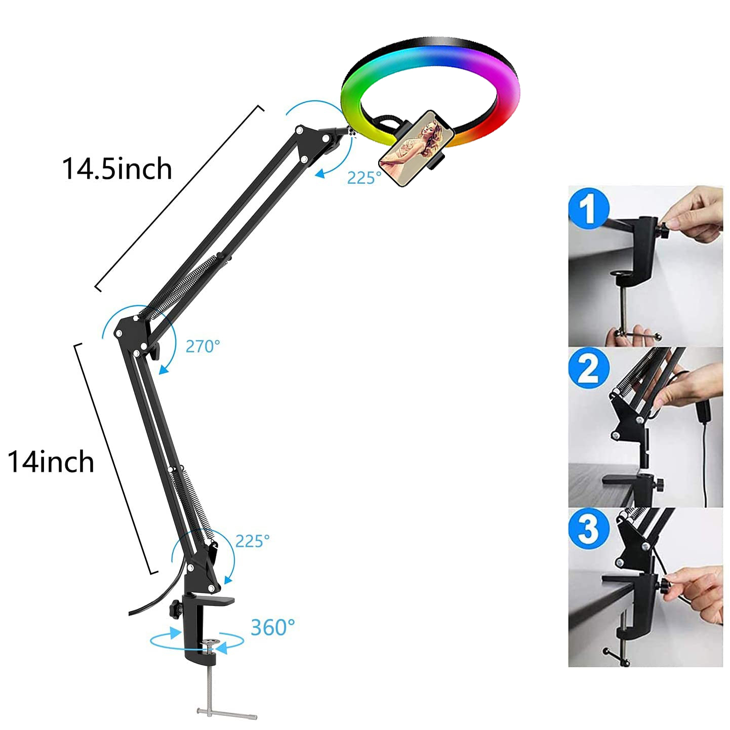 ไฟเซลฟี่ RGB ขนาด 26 ซม. พร้อม - Photography Lighting Youtube บทวิจารณ์และราคา