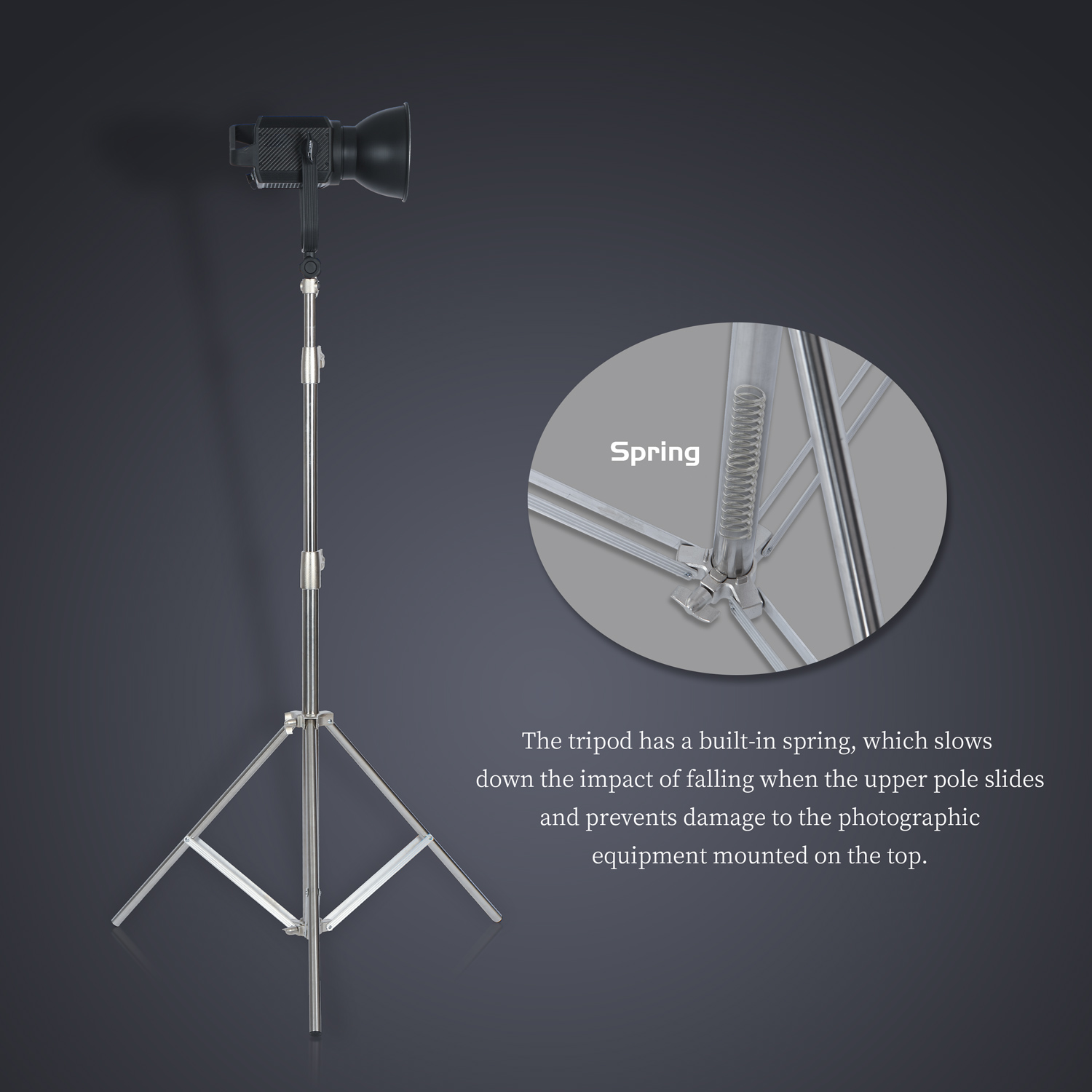 SH 2.8M สแตนเลสสตีลขาตั้ง Heav - Photography Lighting Background บทวิจารณ์และราคา