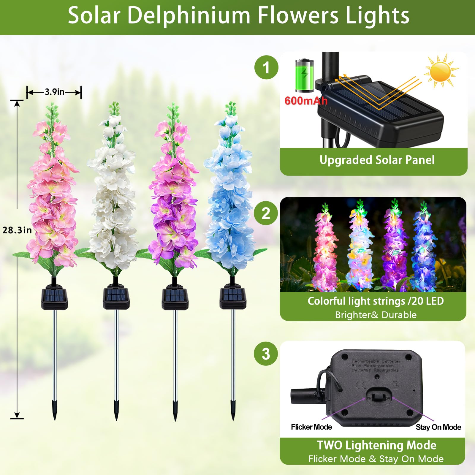 ไฟสวนพลังงานแสงอาทิตย์, ไฟดอกเ - Flower Photography Led Lighting Pack บทวิจารณ์และราคา