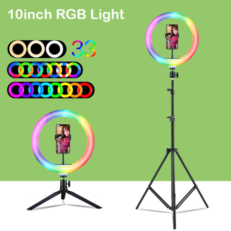 ขาตั้งกล้องพร้อมไฟวงแหวน RGB ข - Photography Lighting Youtube บทวิจารณ์และราคา