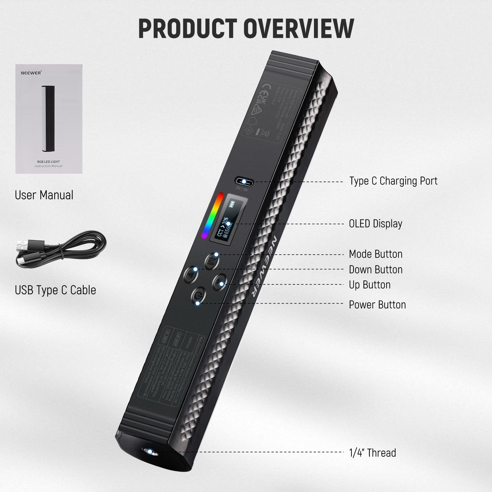 NEEWER RGB Light Wand พร้อม AP - Photography Lighting Youtube บทวิจารณ์และราคา