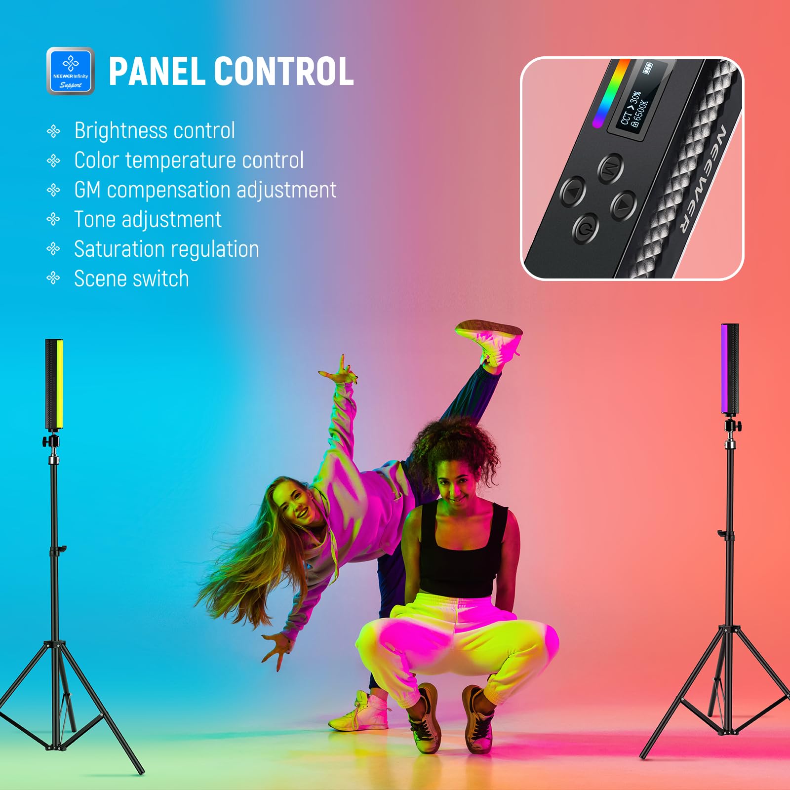 NEEWER RGB Light Wand พร้อม AP - Photography Lighting Youtube บทวิจารณ์และราคา