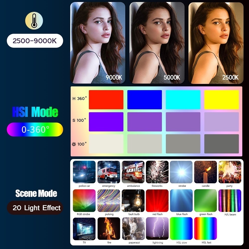 50 ซม.RGB Stick Light Wand น้ํ - Photography Lighting Youtube บทวิจารณ์และราคา