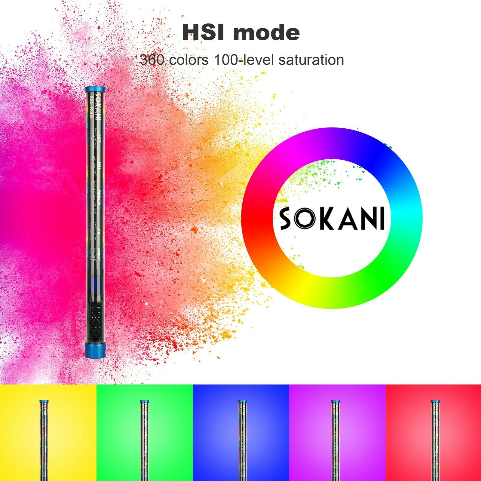Sokani X25 RGB LED Video Light - Photography Lighting Youtube บทวิจารณ์และราคา