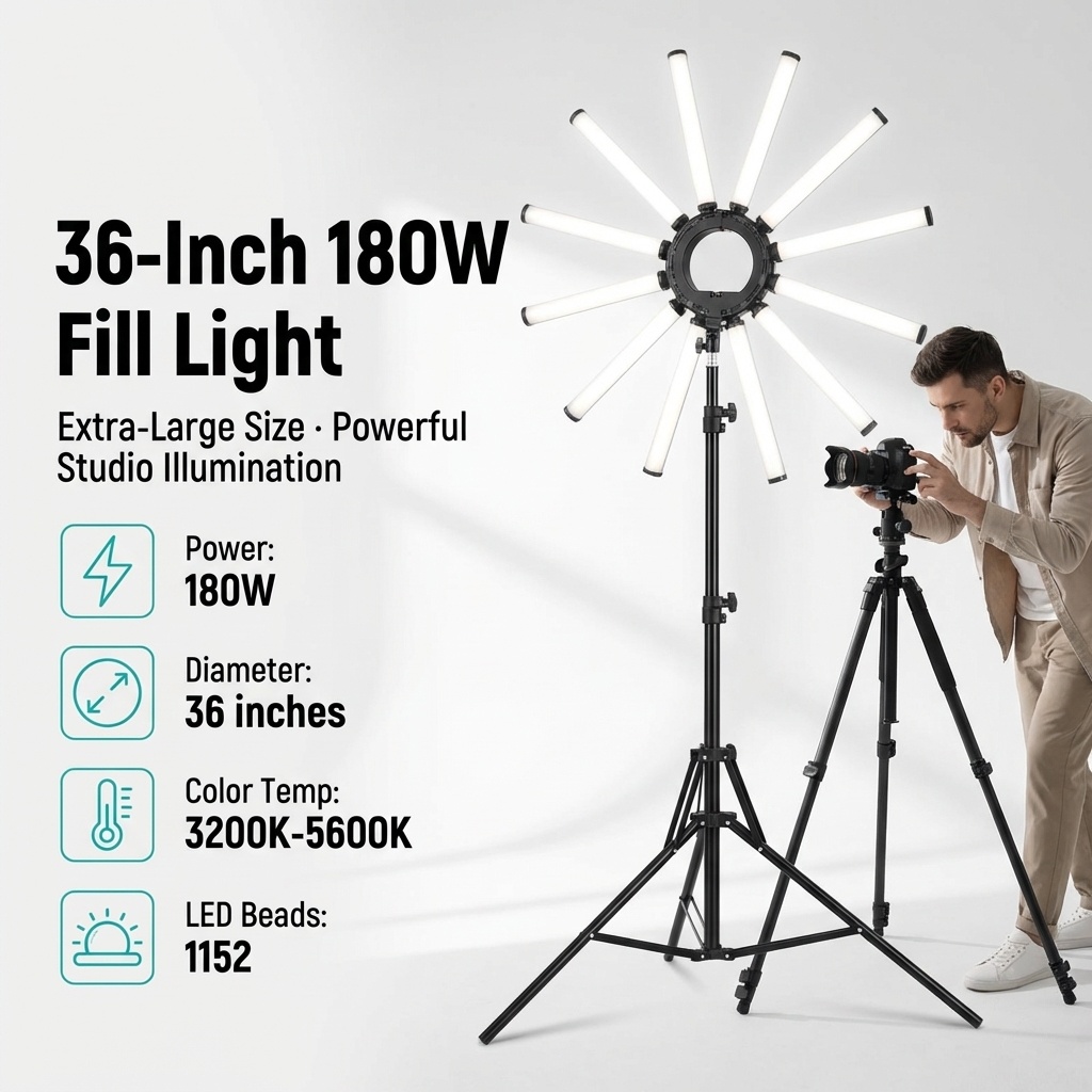 ชุดไฟถ่ายภาพแบบหลายหลอด 12 แขน - Photography Lighting Youtube บทวิจารณ์และราคา