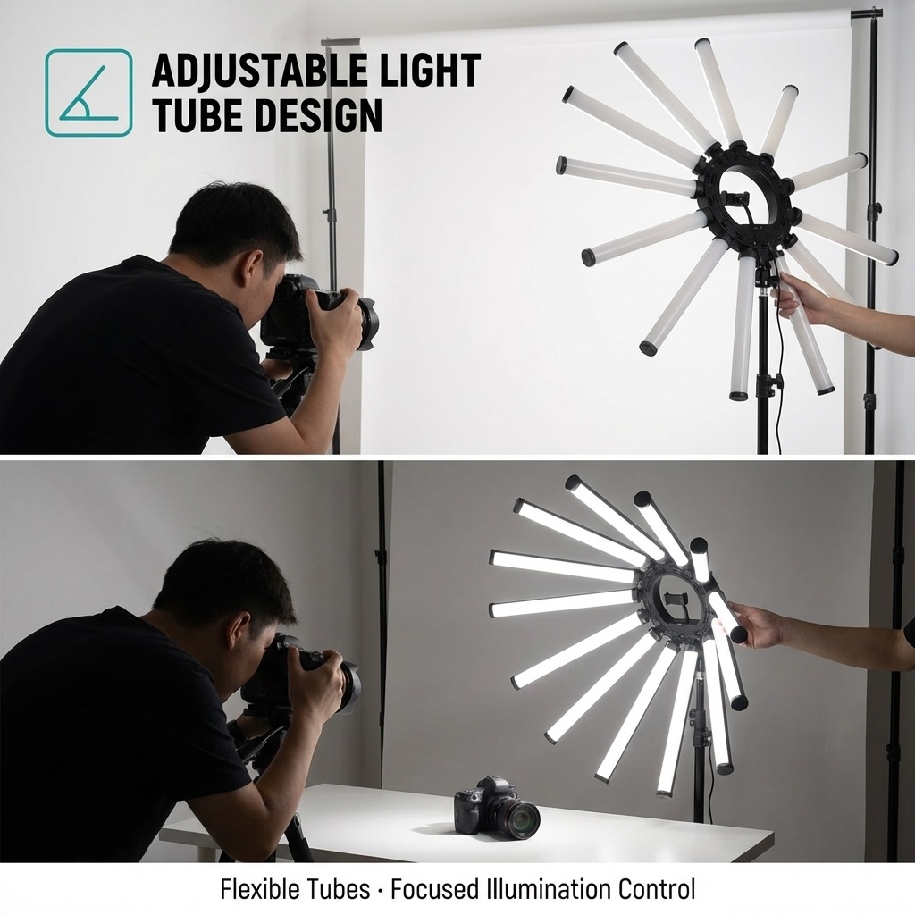 ชุดไฟถ่ายภาพแบบหลายหลอด 12 แขน - Photography Lighting Youtube บทวิจารณ์และราคา