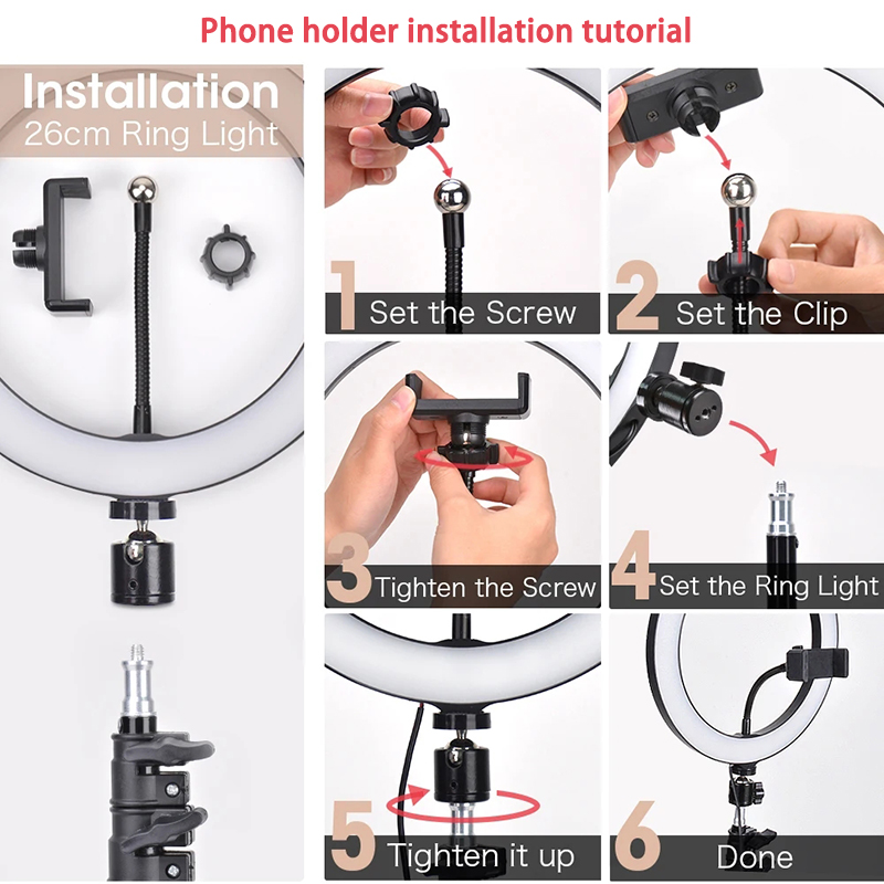16 ซม.26 ซม.33 ซม.ไฟ LED หรี่แ - Photography Lighting Youtube บทวิจารณ์และราคา